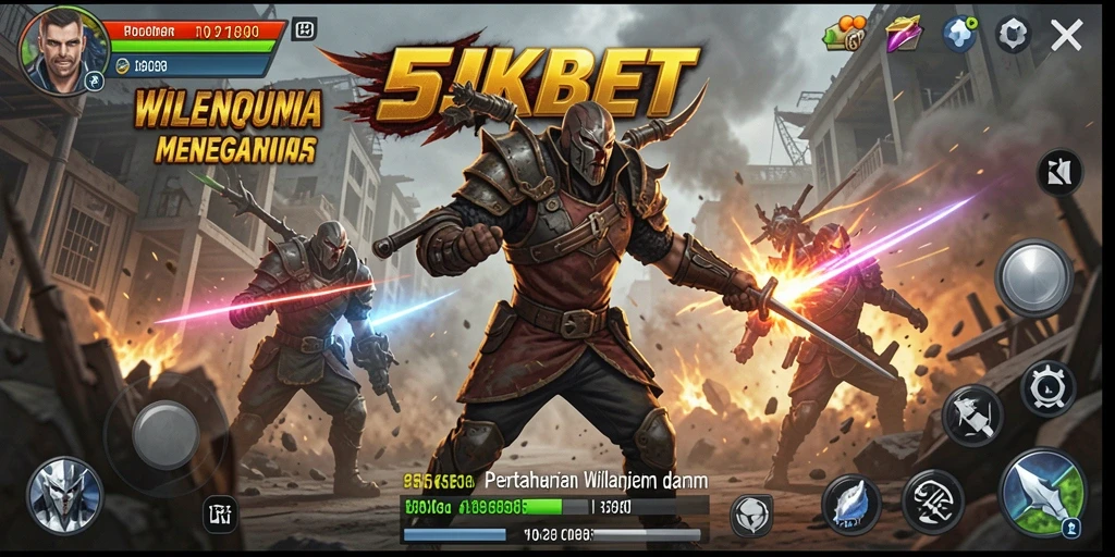 Tampilan gameplay 55KBET yang menegangkan dalam pertempuran Tower Defense.