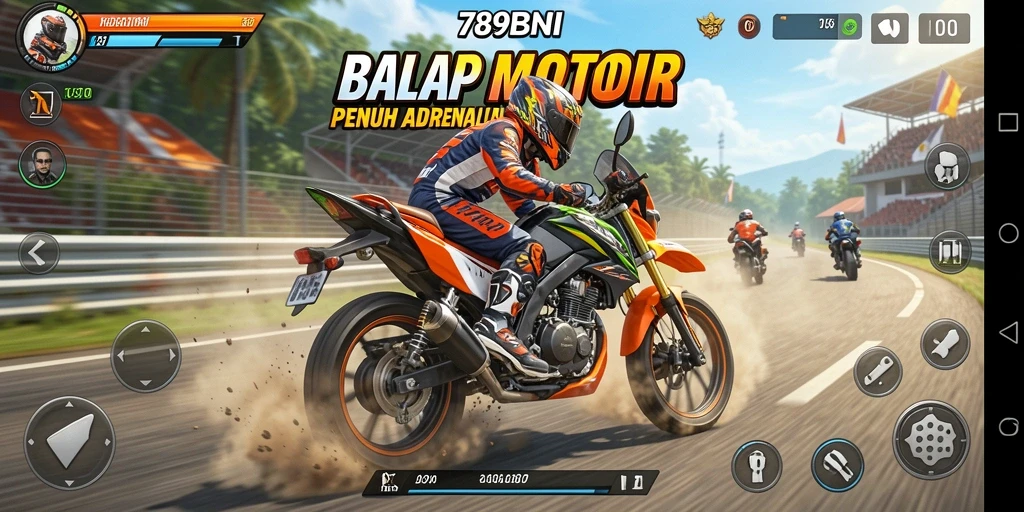 Tampilan balapan seru di 789BNI dengan grafis menakjubkan.