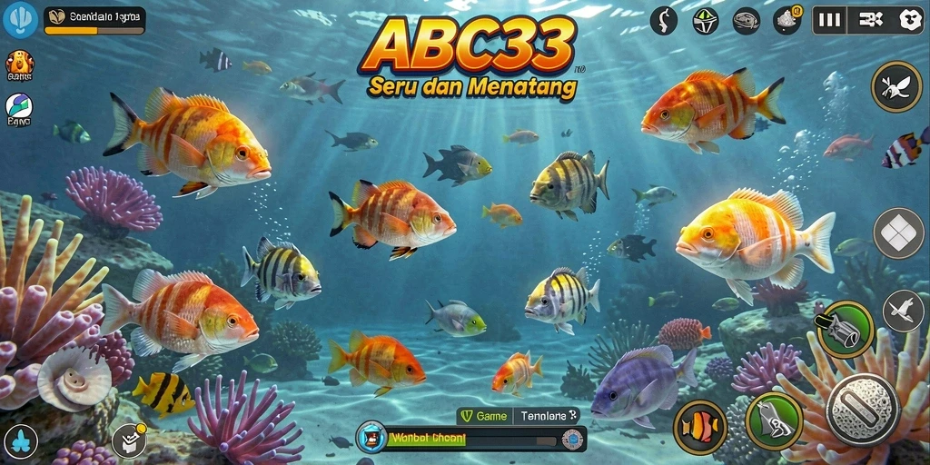 Menampilkan suasana bawah laut yang menawan dalam permainan menyenangkan.