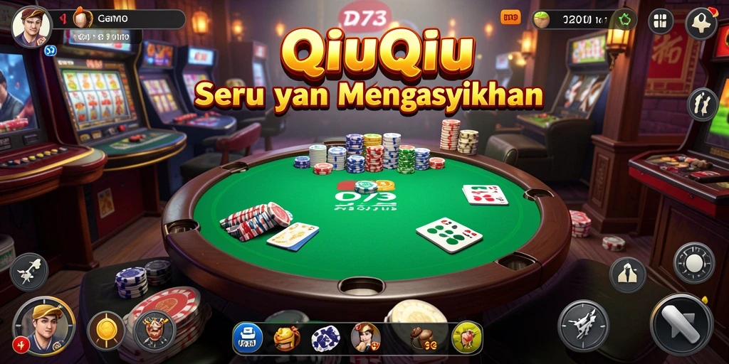 Screenshot utama D73 menampilkan serunya gameplay QiuQiu.