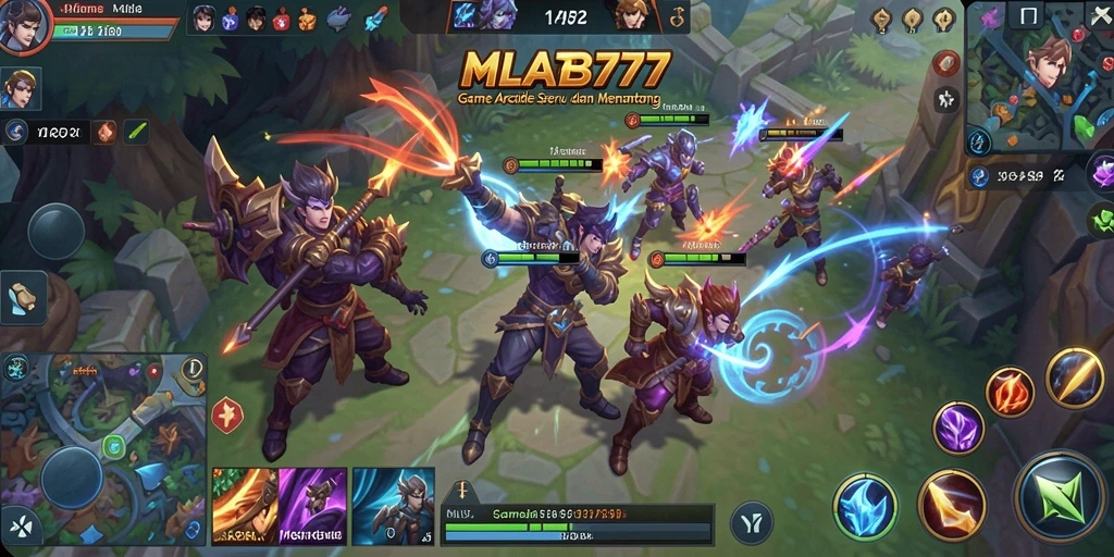 Tampilan gameplay seru di MLBB777 dengan tantangan Arcade.