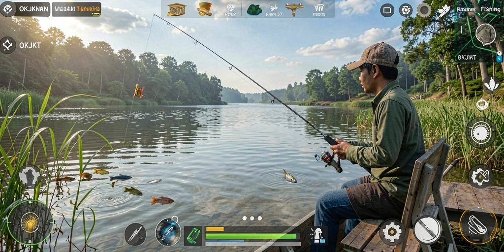 Tangkapan ikan yang memukau dalam gameplay OKJKT.